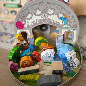 HABA Portable take along play set zoo